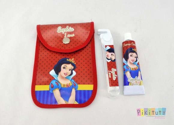 20 Kits Dental c/ Porta Escova Branca de Neve