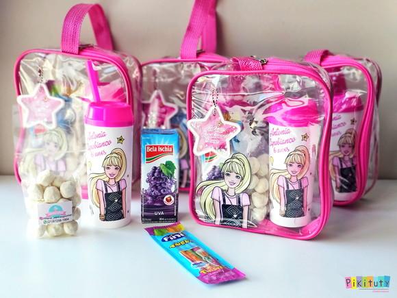 20 Kits Lanchinho com Pipoca Gourmet - Barbie