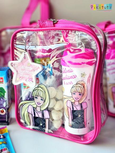 20 Kits Lanchinho com Pipoca Gourmet - Barbie