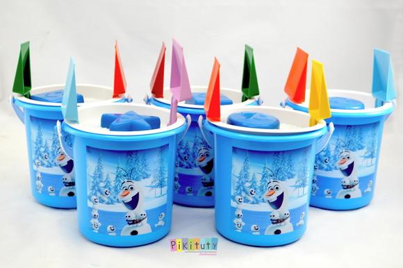 20 Kits Praia - Bolsa de Praia + Balde de Praia Frozen Olaf
