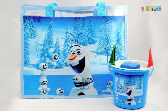 20 Kits Praia - Bolsa de Praia + Balde de Praia Frozen Olaf