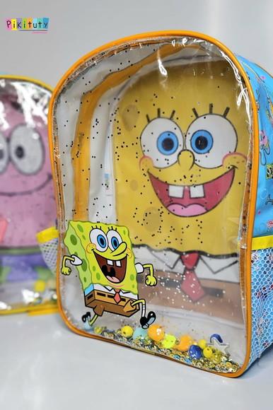 20 Mochilas Aquário Grande Luxo - Bob Esponja