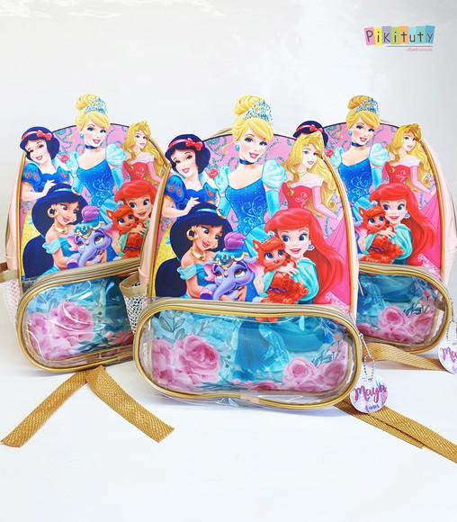 20 Mochilas em Verniz com Aplique 3d - Princesas Disney