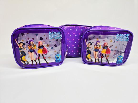20 Necessaire Lux Maquiagem com Visor Guerreiras do K-pop