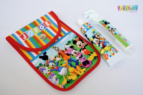 20 Unidadekit Dental c/ Porta Escova a Turma do Mickey Mouse