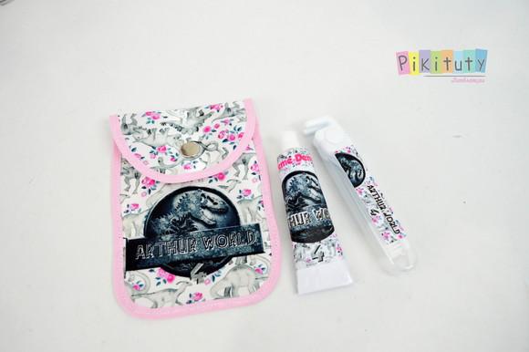 20 Unidades - Kit Dental c/ Porta Escova Jurassic Park