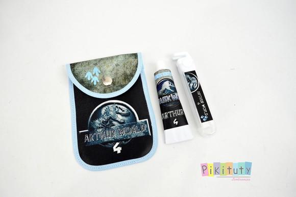 20 Unidades - Kit Dental c/ Porta Escova Jurassic Park