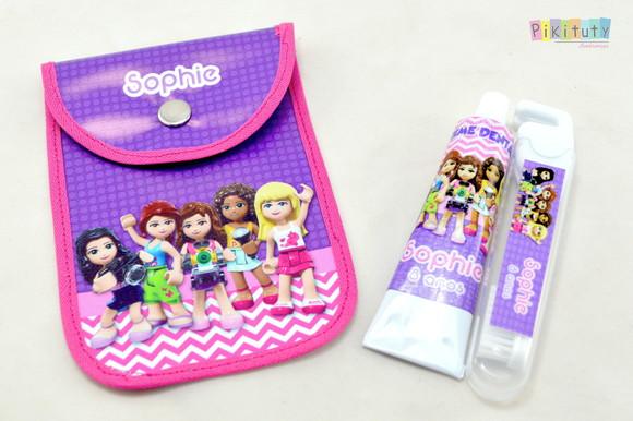 20 Unidades - Kit Dental c/ Porta Escova Lego Friends