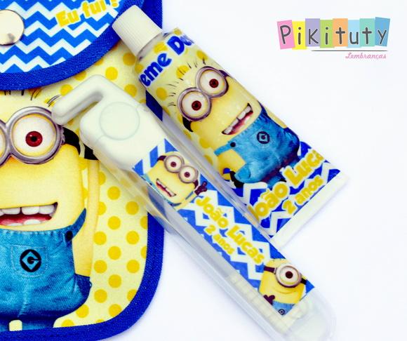 20 Unidades - Kit Dental c/ Porta Escova Minions