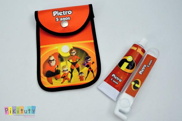 20 Unidades - Kit Dental c/ Porta Escova os Incríveis