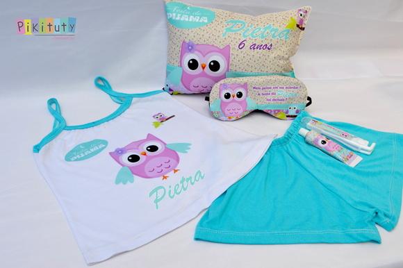 5 Kits Festa do Pijama + Pijama Baby Doll