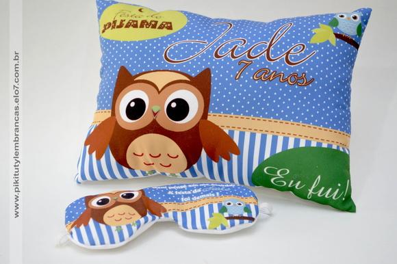 Almofada + Máscara de dormir - Coruja