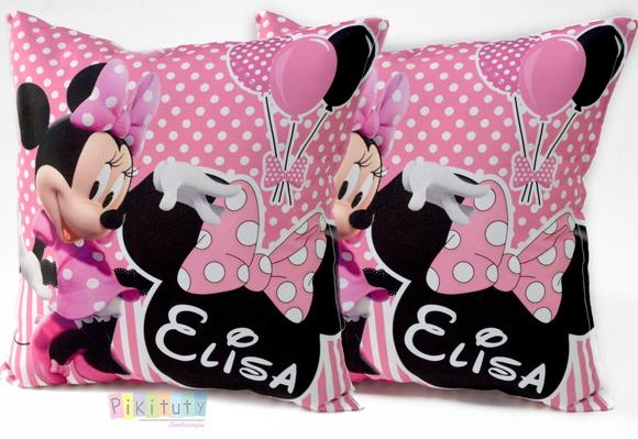 Almofada 29x29 cm Minnie Rosa