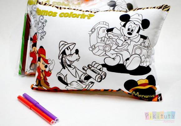 Almofada p/ Colorir Mickey Safari