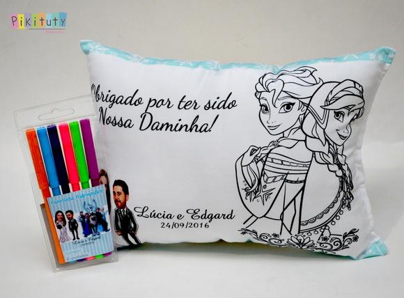 Almofada para Colorir c/6 canetinhas