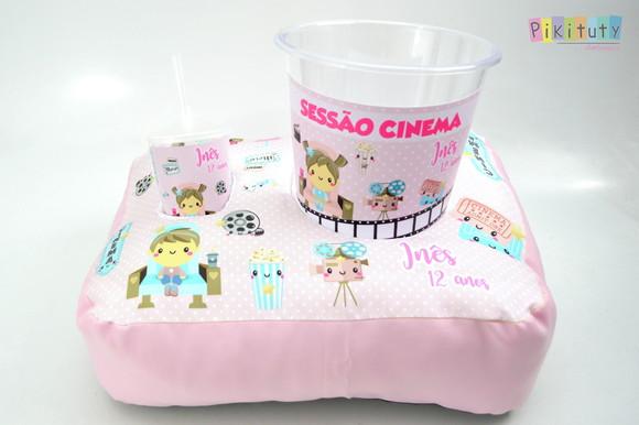 Almofada Porta Pipoca - Cinema Kawaii