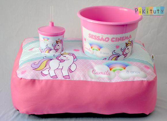 Almofada Porta Pipoca - Unicórnio