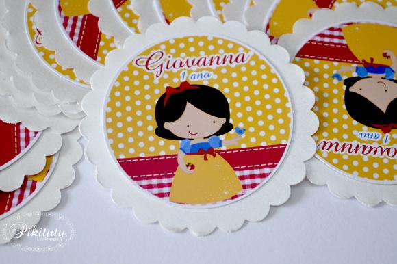 Aplique 3D Branca de Neve