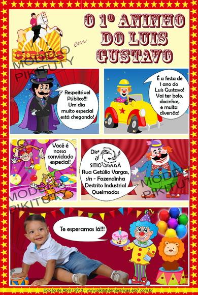Arte P/ Convite Gibi Circo