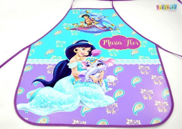 Avental Infantil- Jasmine e Aladdin