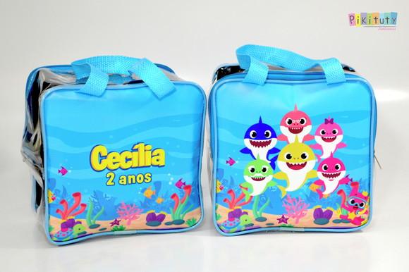 Bolsa de praia quadrada+ balde de praia Baby Shark