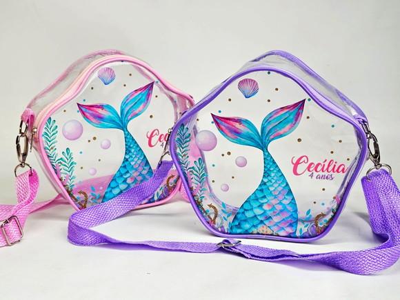Bolsa em Formato de Concha em Cristal