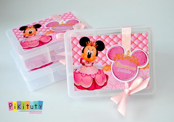 Caixa Organizadora c/ divisórias Minnie Princesa
