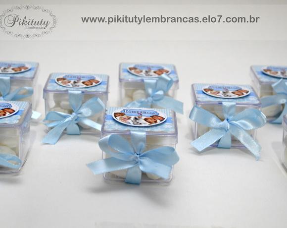 Caixinha 5x5 com apliques 3D - Frozen
