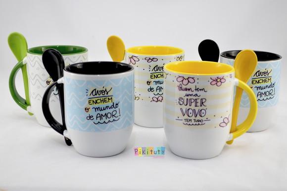 Caneca com colher - Dia dos Avós