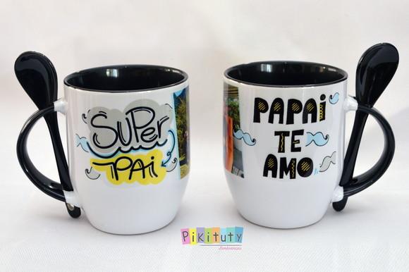 Caneca com colher - Papai te amo!