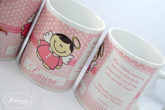 Caneca De Porcelana Batizado Menina