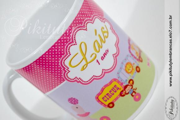 Caneca De Porcelana Circo Menina