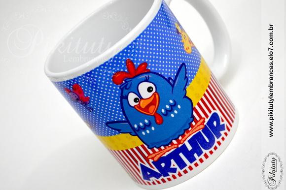 Caneca de Porcelana Galinha Pintadinha