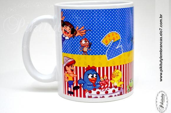 Caneca de Porcelana Galinha Pintadinha