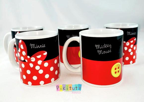 Caneca De Porcelana Mickey E Minnie