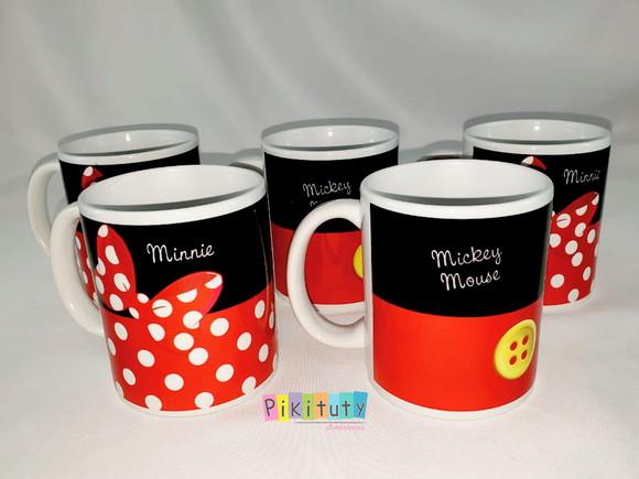 Caneca De Porcelana Mickey E Minnie