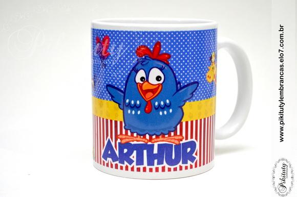 Caneca de Porcelana Galinha Pintadinha