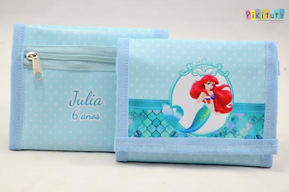 Carteira infantil Ariel A pequena sereia