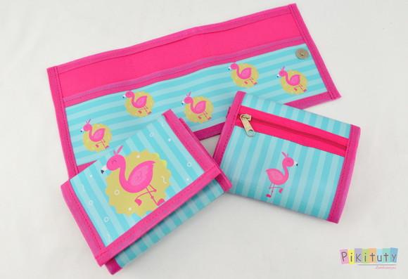 Carteira infantil Flamingos
