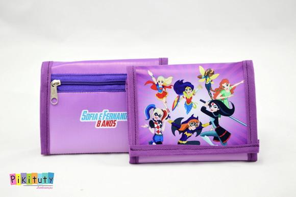 Carteira infantil Super Hero Girls DC