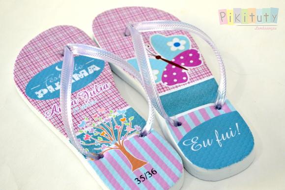 Chinelo Personalizado - Borboletas