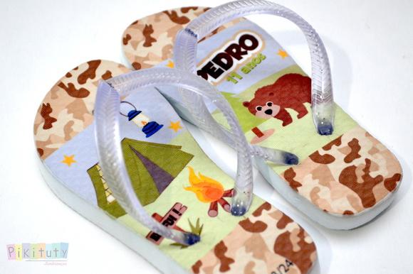 Chinelo Personalizado - Acampamento