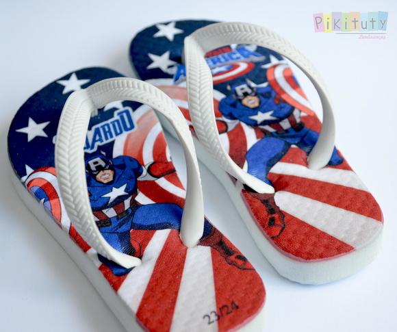 Chinelo Personalizado - Capitão América
