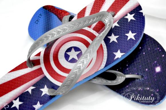 Chinelo Personalizado - Capitão América