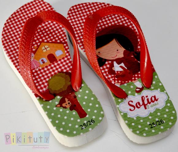 Chinelo Personalizado - Chapeuzinho