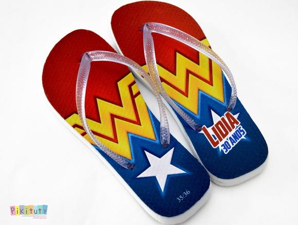 Chinelo Personalizado - Mulher Maravilha