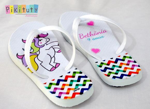 Chinelo Personalizado - Unicornio