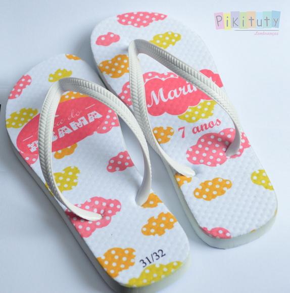 Chinelo Personalizado -Nuvens
