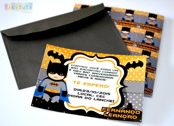Convite 10x7 Batman