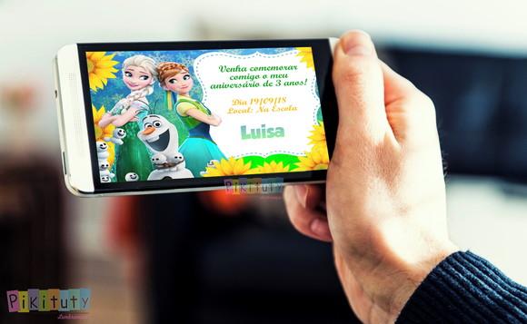 Convite Digital - Frozen Fever